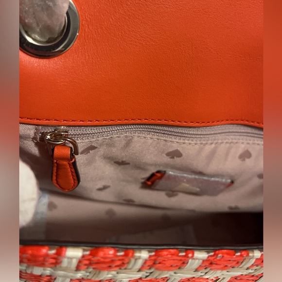 Kate Spade Natalia Straw medium flap shoulder bag - Picture 7 of 11